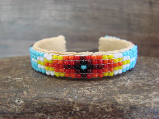Navajo Indian Hand Beaded Baby / Child's Bracelet by Jackie Cleveland