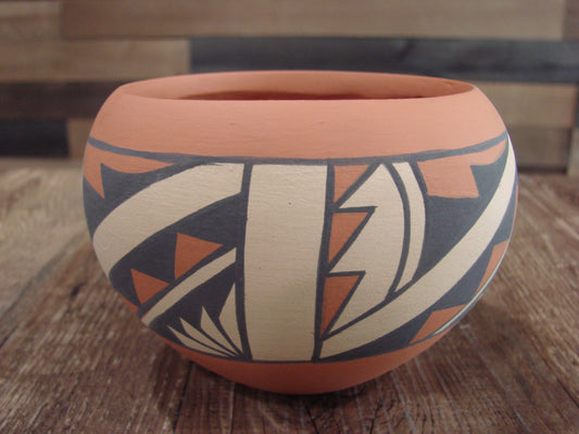 Native American Jemez Clay Hand Coiled Pottery Signed KM