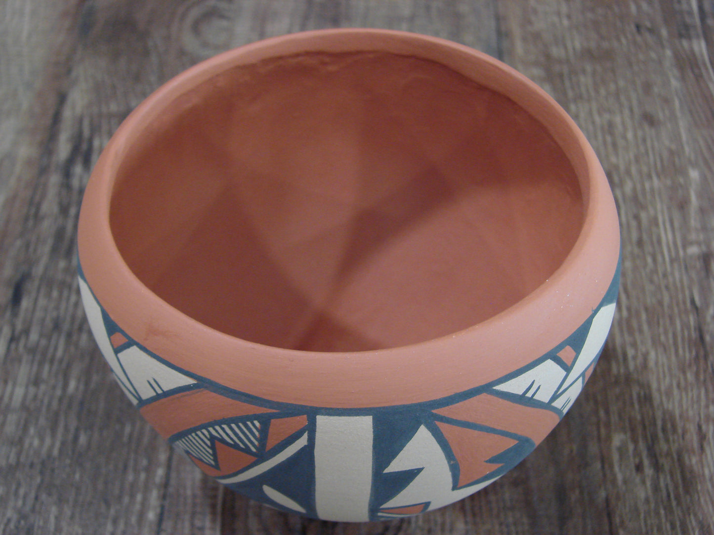 Native American Jemez Clay Hand Coiled Pottery Signed KM