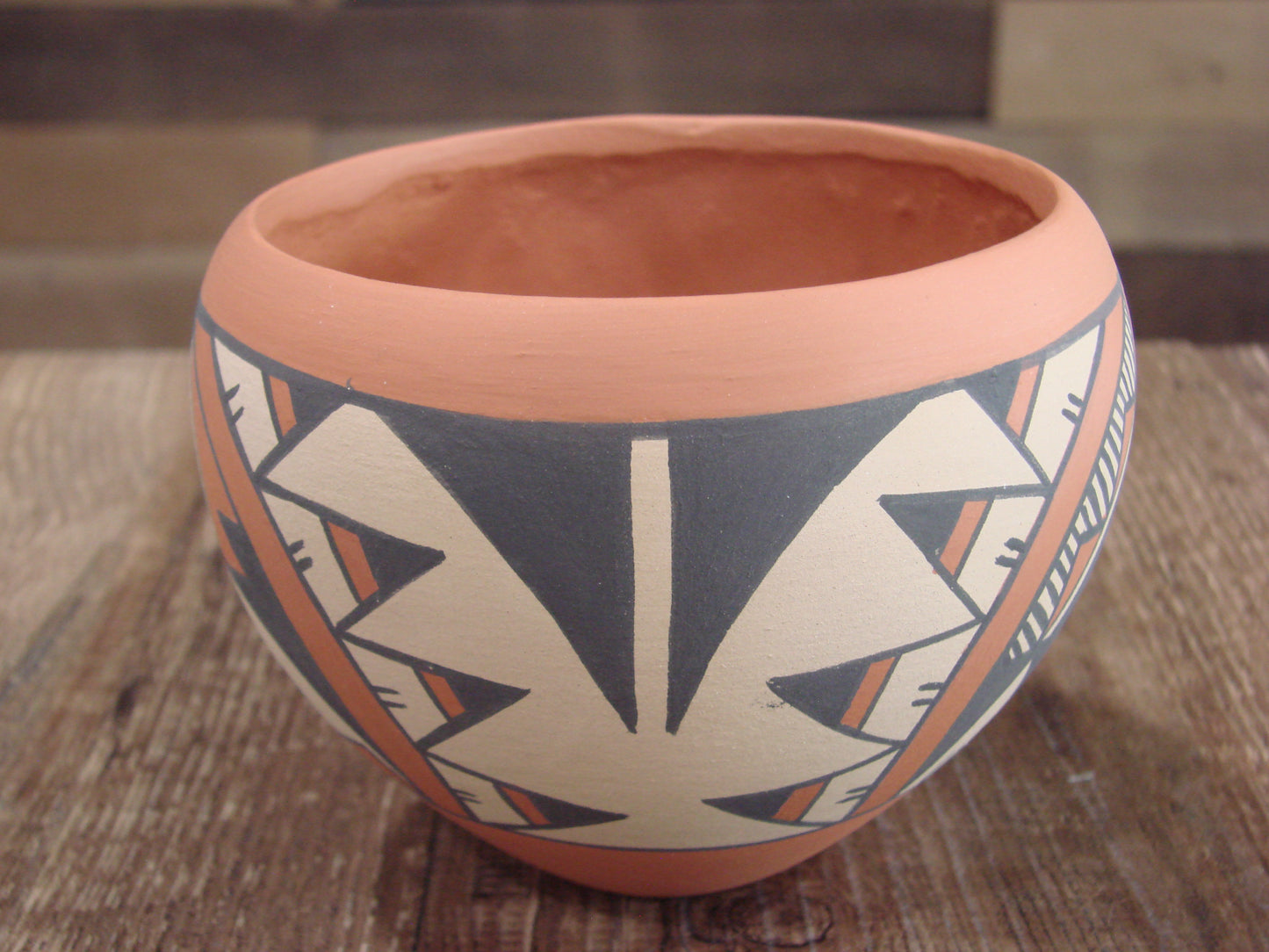 Native American Jemez Clay Hand Coiled Pottery Signed KM