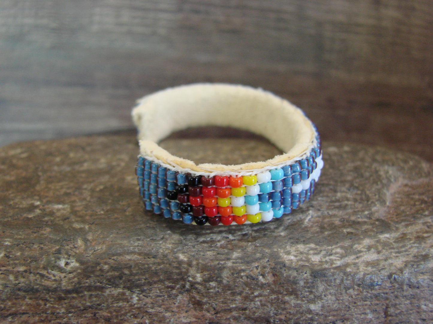 Navajo Indian Hand Beaded Baby / Child's Bracelet by Jackie Cleveland