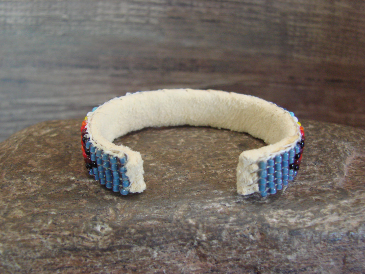 Navajo Indian Hand Beaded Baby / Child's Bracelet by Jackie Cleveland
