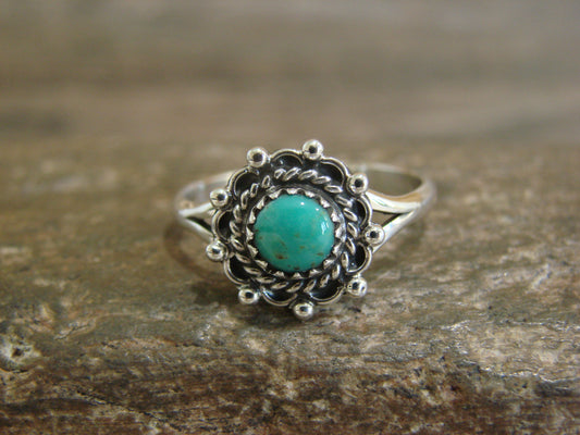 Native American Sterling Silver & Turquoise Ring by Smith - Size 10