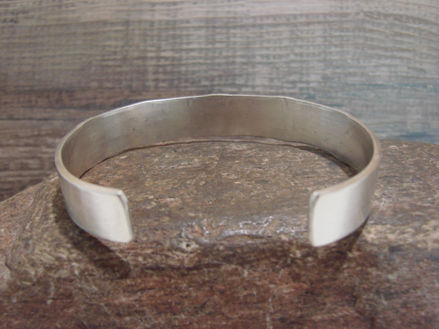Navajo Hand Stamped Sterling Silver Bracelet by Sandy Bell
