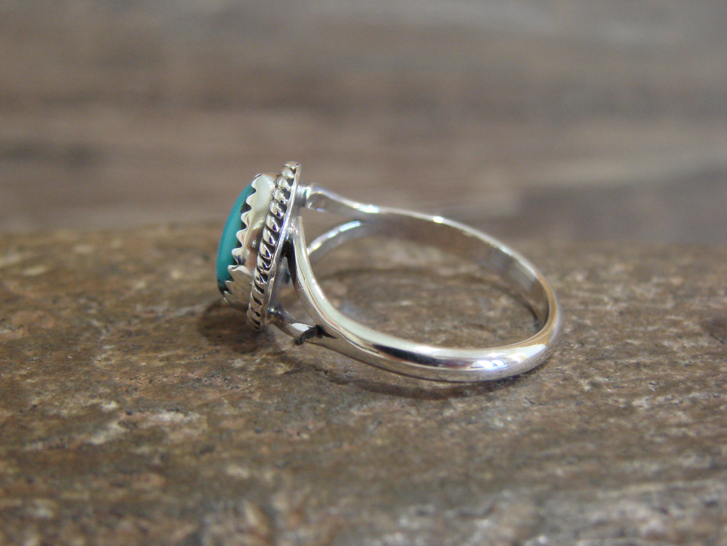 Native American Sterling Silver & Turquoise Ring by Largo - Size 6