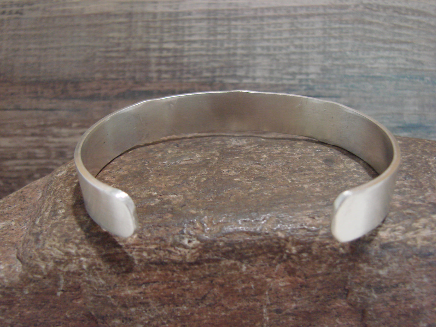 Navajo Hand Stamped Sterling Silver Bracelet by Sandy Bell