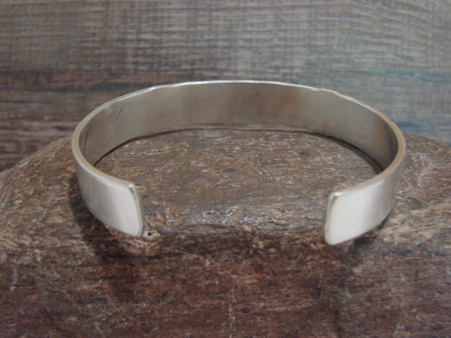 Navajo Hand Stamped Sterling Silver Bracelet by Sandy Bell