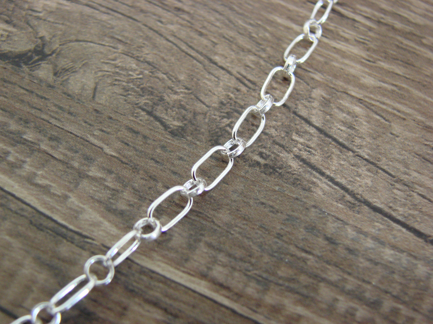Native American Sterling Silver & White Opal Link Necklace -Betone