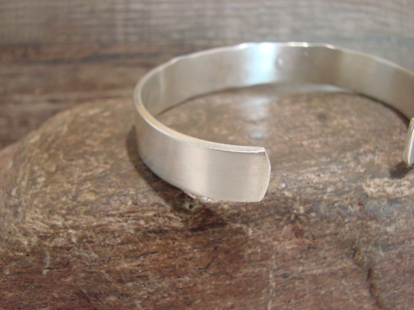 Navajo Hand Stamped Sterling Silver Bracelet by Sandy Bell