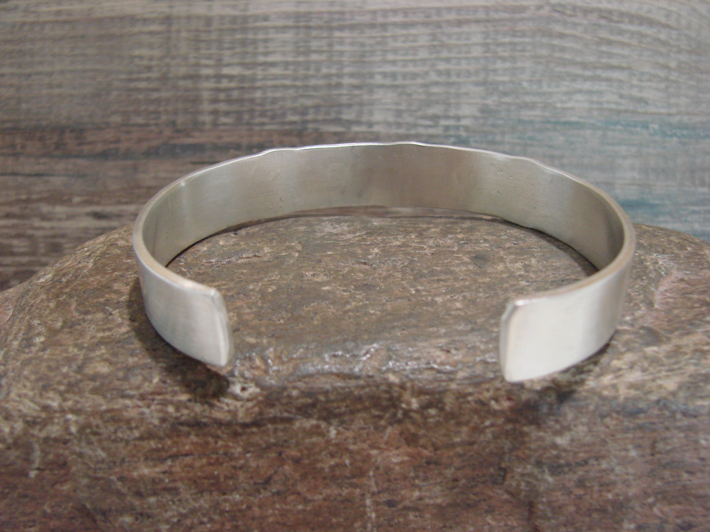 Navajo Hand Stamped Sterling Silver Bracelet by Sandy Bell