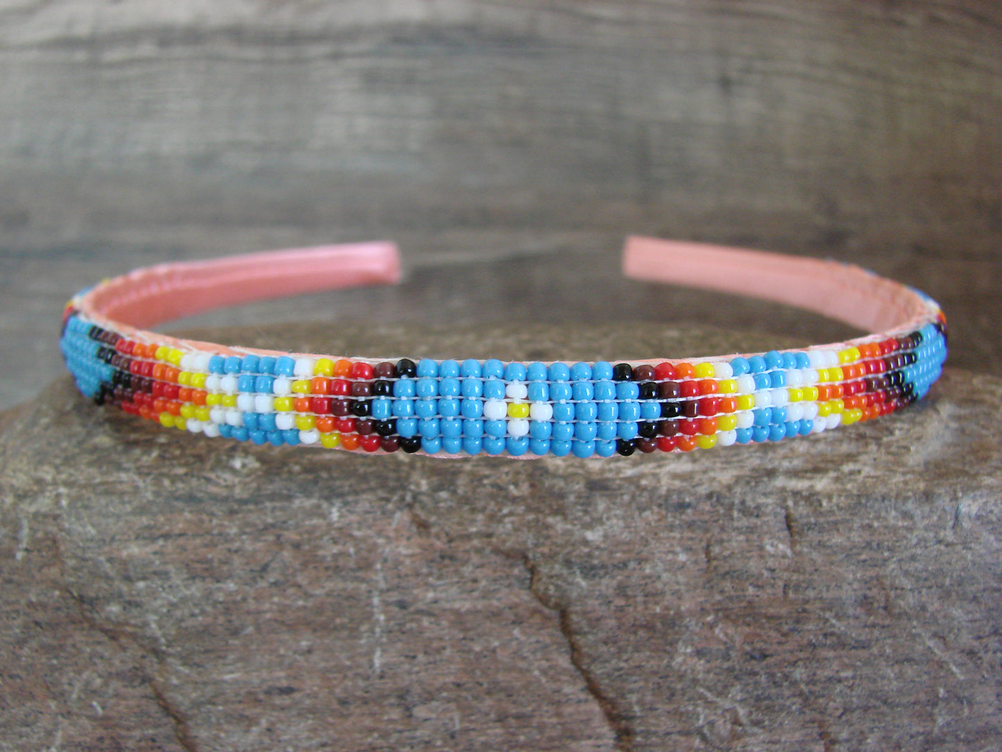 Navajo Indian Hand Beaded Head Band by Cleveland