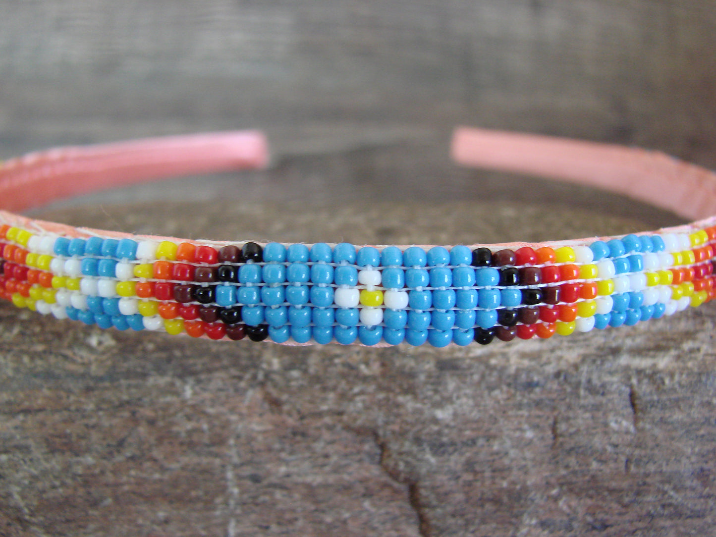 Navajo Indian Hand Beaded Head Band by Cleveland