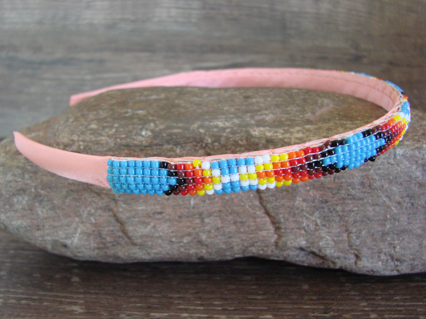 Navajo Indian Hand Beaded Head Band by Cleveland