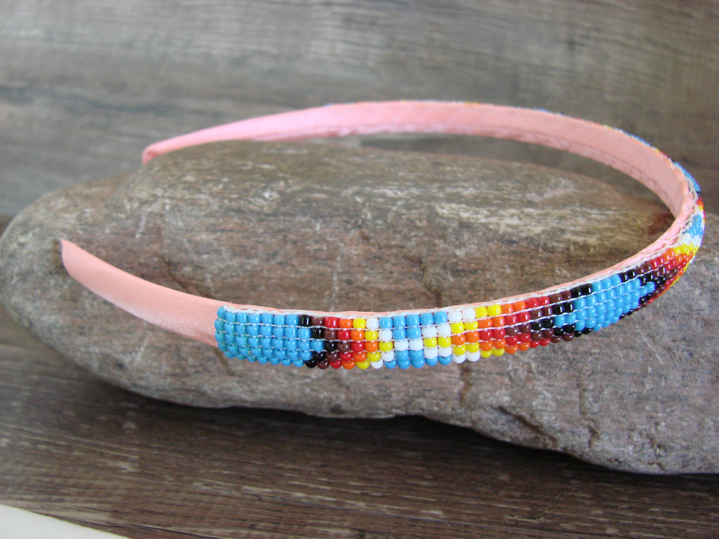 Navajo Indian Hand Beaded Head Band by Cleveland
