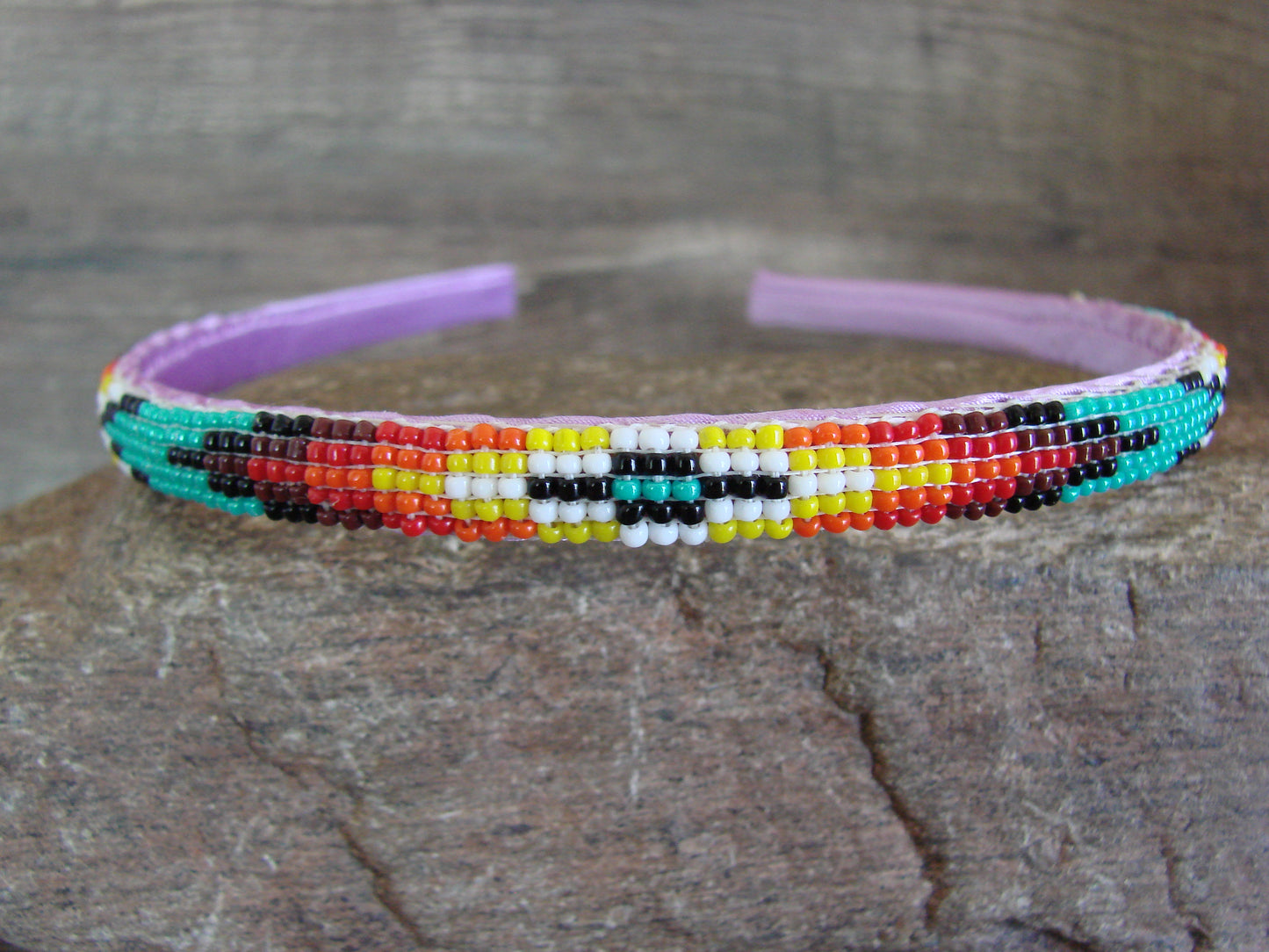 Navajo Indian Hand Beaded Head Band by Cleveland