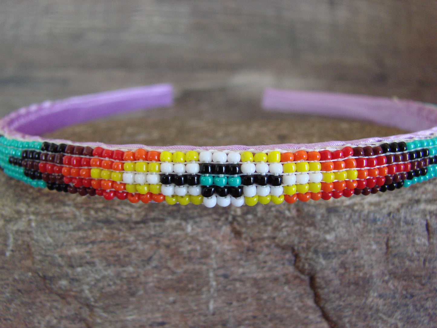 Navajo Indian Hand Beaded Head Band by Cleveland