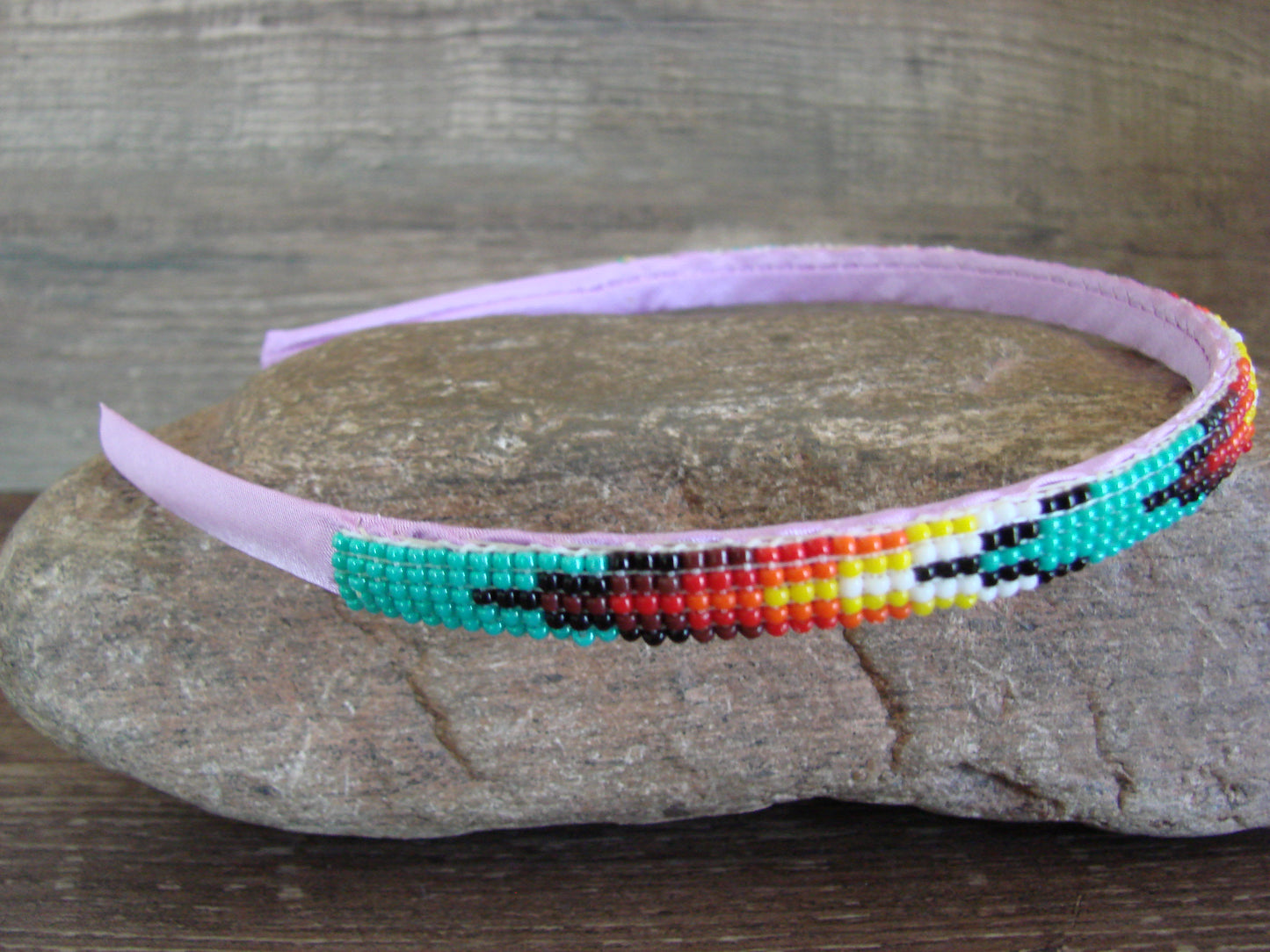 Navajo Indian Hand Beaded Head Band by Cleveland