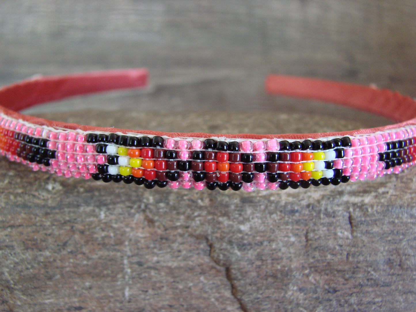Navajo Indian Hand Beaded Head Band by Cleveland