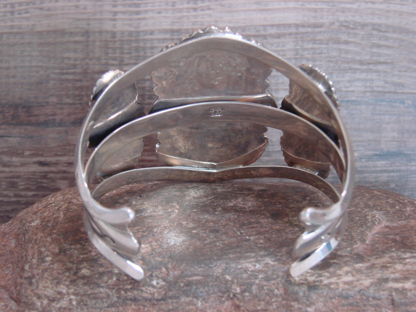 Navajo Indian Sterling Silver & Turquoise Bracelet by Michael Yazzie