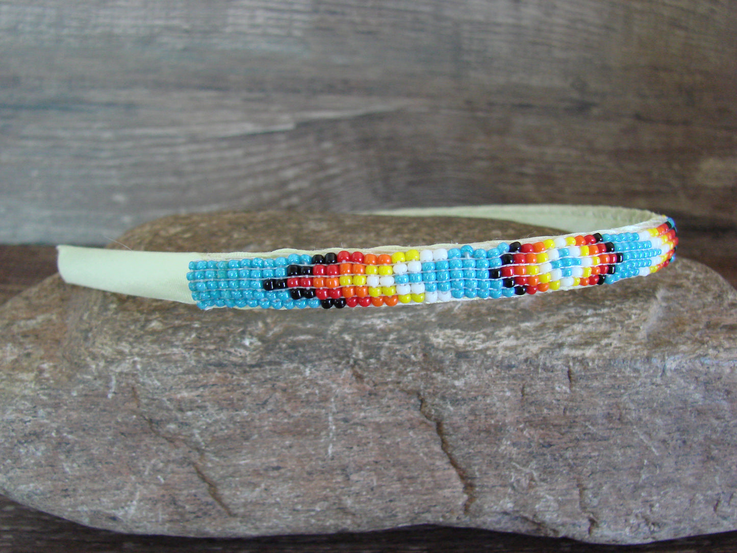 Navajo Indian Hand Beaded Head Band by Cleveland