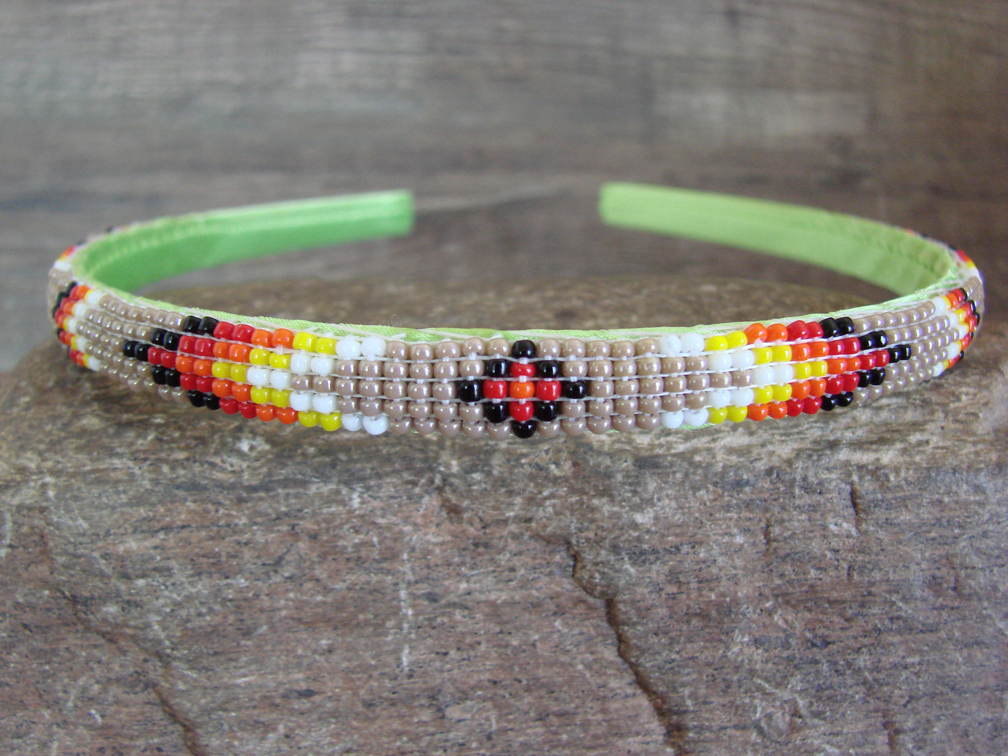 Navajo Indian Hand Beaded Head Band by Cleveland