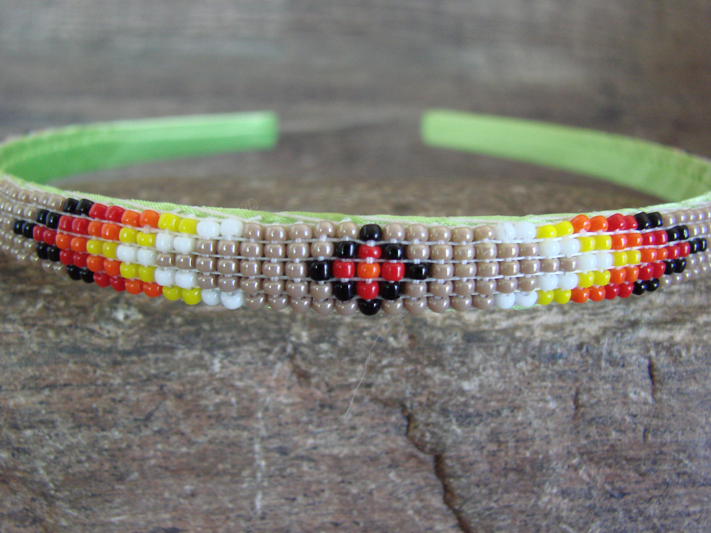 Navajo Indian Hand Beaded Head Band by Cleveland