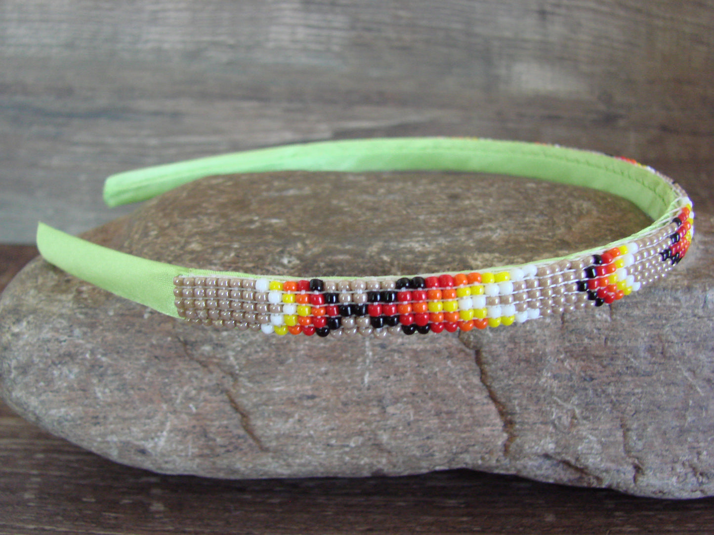 Navajo Indian Hand Beaded Head Band by Cleveland