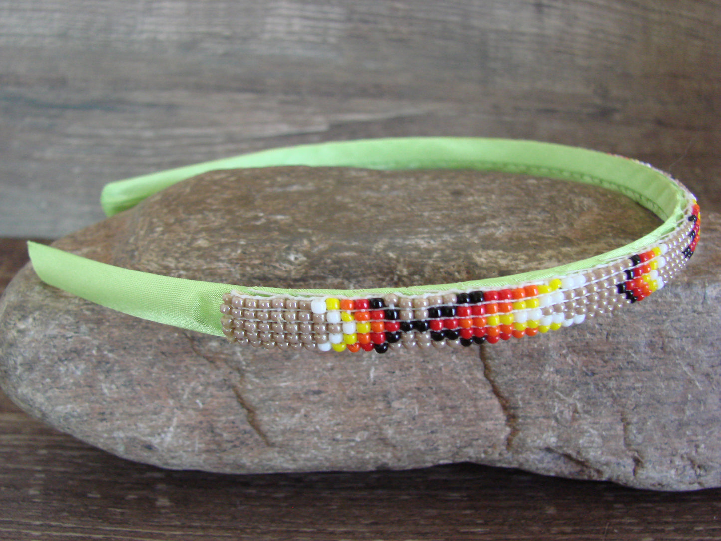 Navajo Indian Hand Beaded Head Band by Cleveland