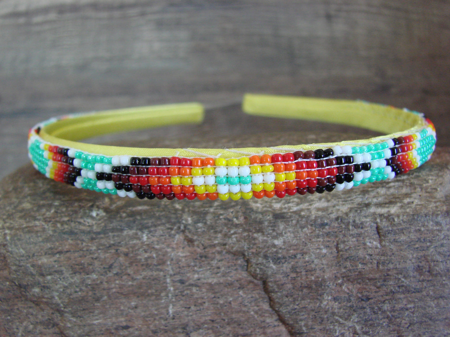 Navajo Indian Hand Beaded Head Band by Cleveland