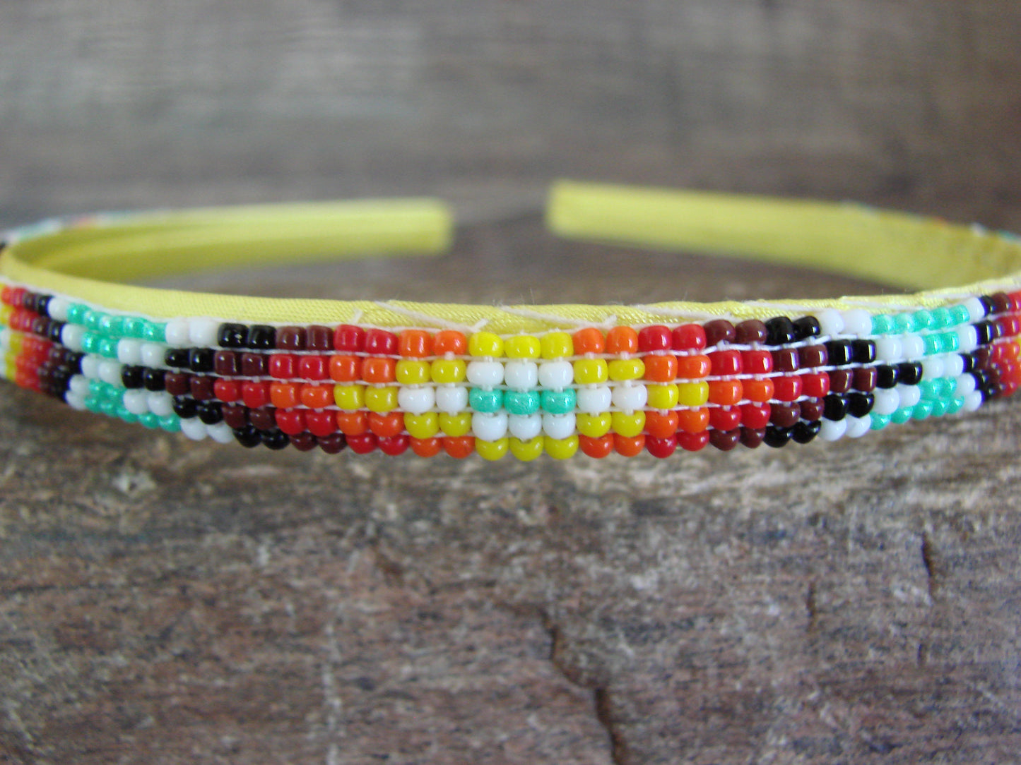 Navajo Indian Hand Beaded Head Band by Cleveland