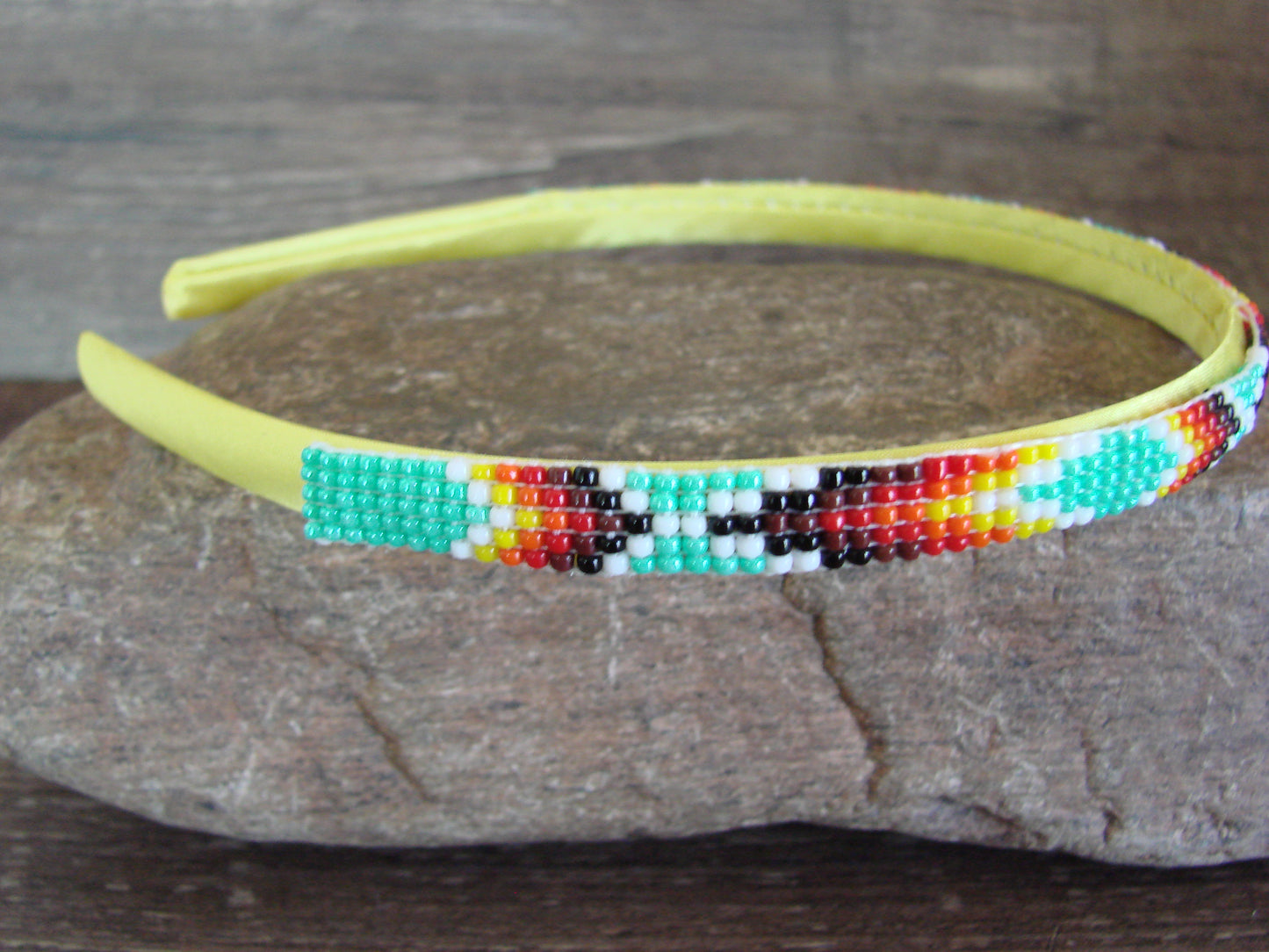 Navajo Indian Hand Beaded Head Band by Cleveland
