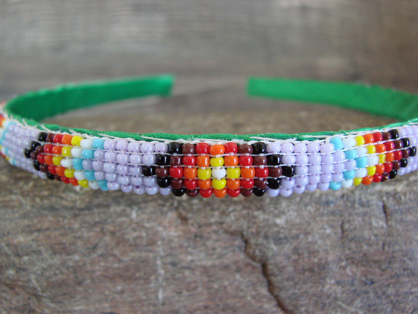 Navajo Indian Hand Beaded Head Band by Cleveland