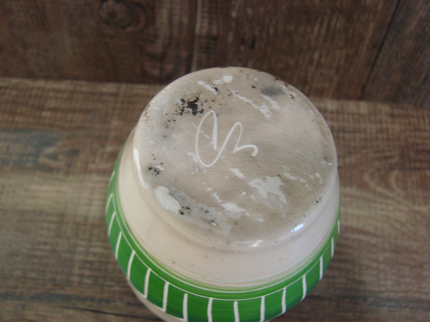 Small Native American Hand Etched Horse Hair Pottery - Benally