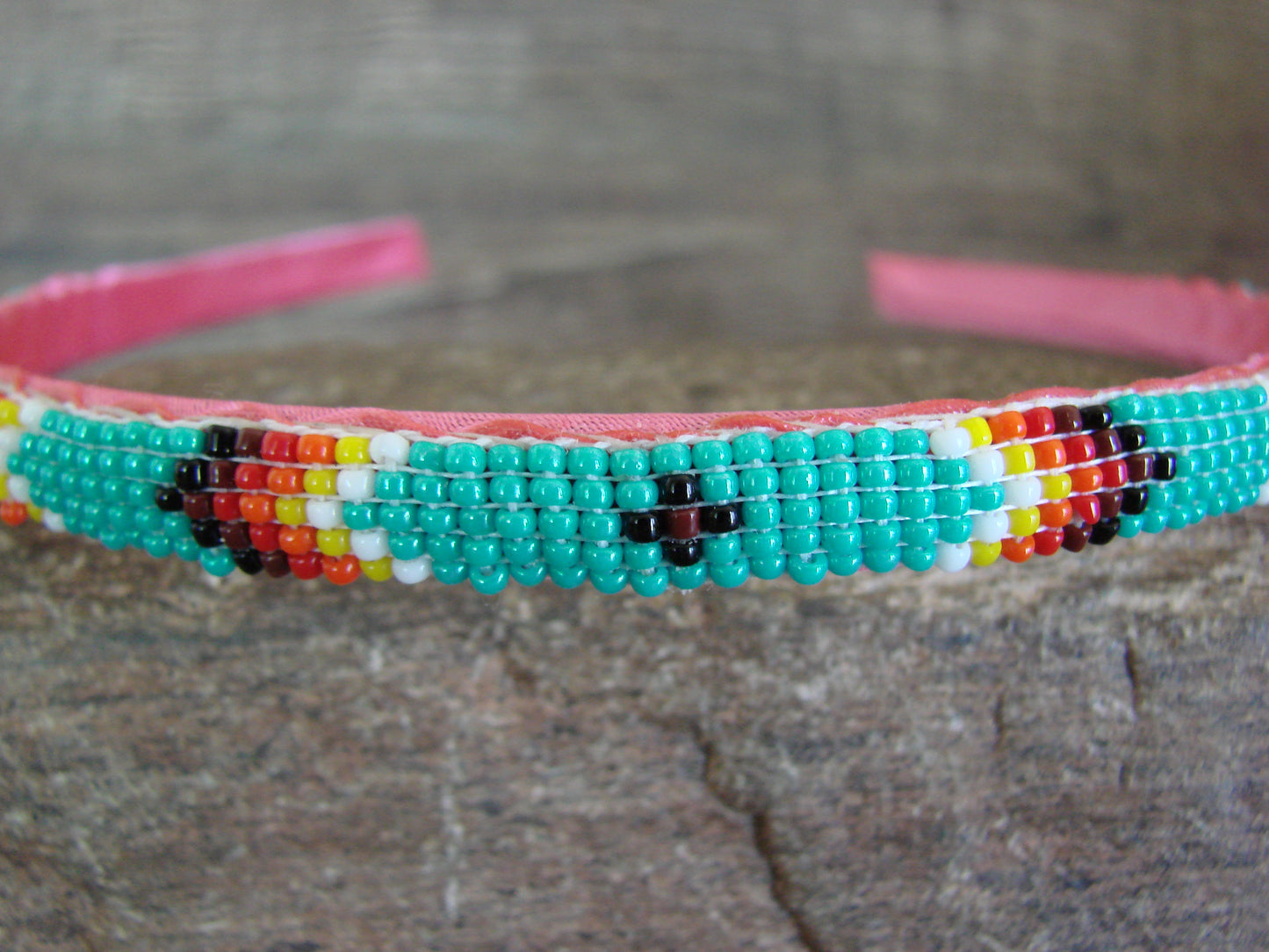Navajo Indian Hand Beaded Head Band by Cleveland