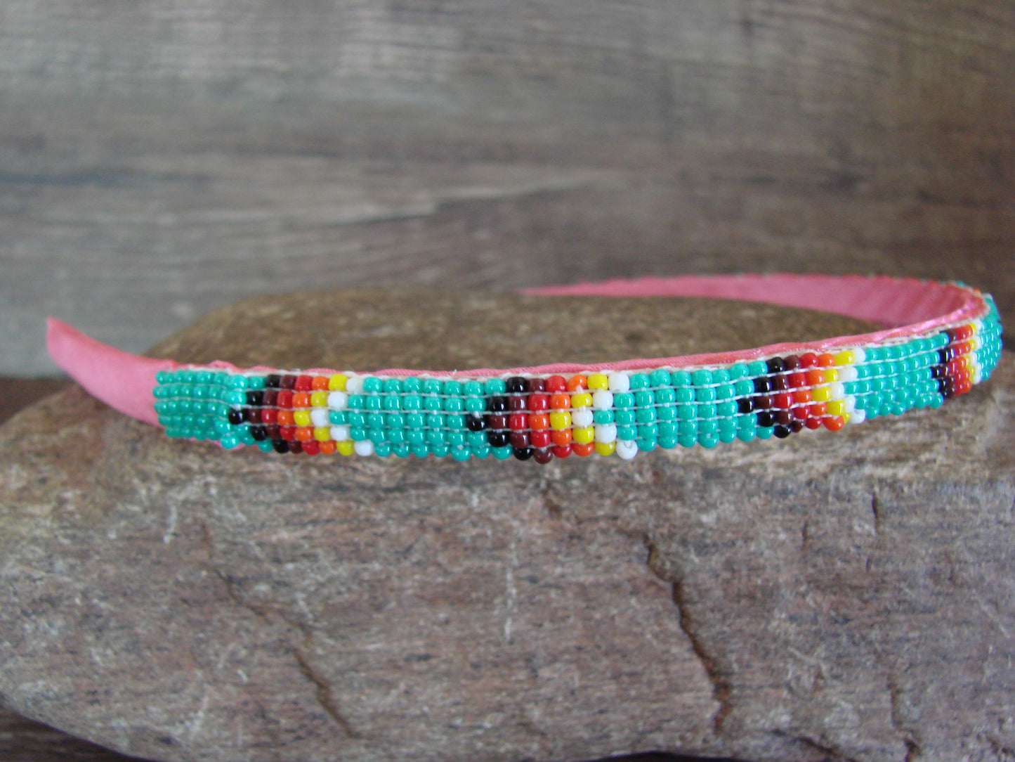 Navajo Indian Hand Beaded Head Band by Cleveland