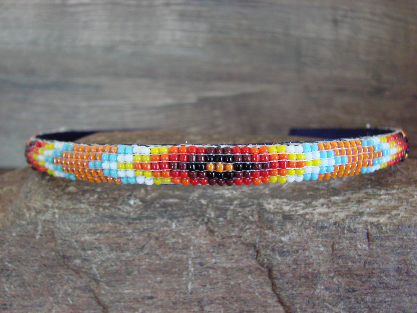Navajo Indian Hand Beaded Head Band by Cleveland