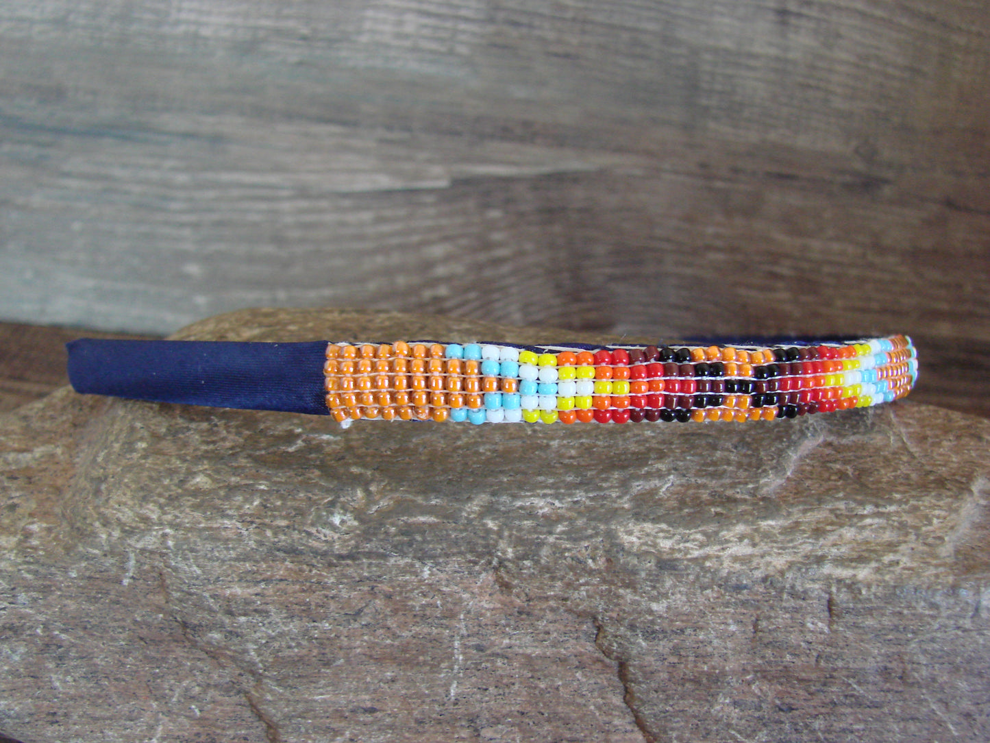 Navajo Indian Hand Beaded Head Band by Cleveland