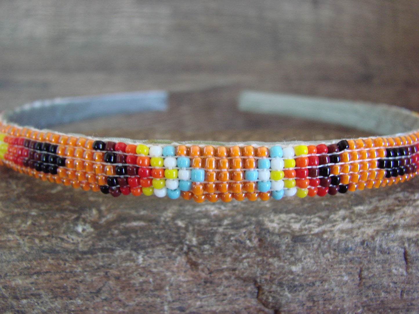 Navajo Indian Hand Beaded Head Band by Cleveland