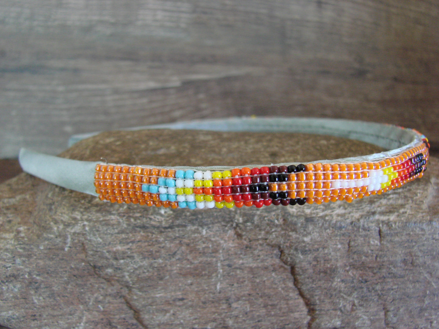 Navajo Indian Hand Beaded Head Band by Cleveland