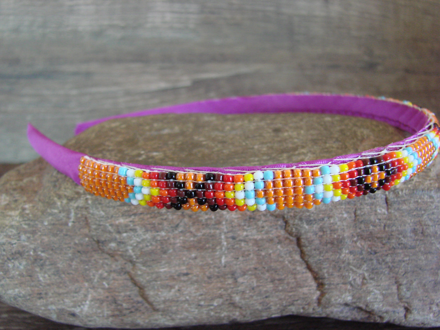 Navajo Indian Hand Beaded Head Band by Cleveland
