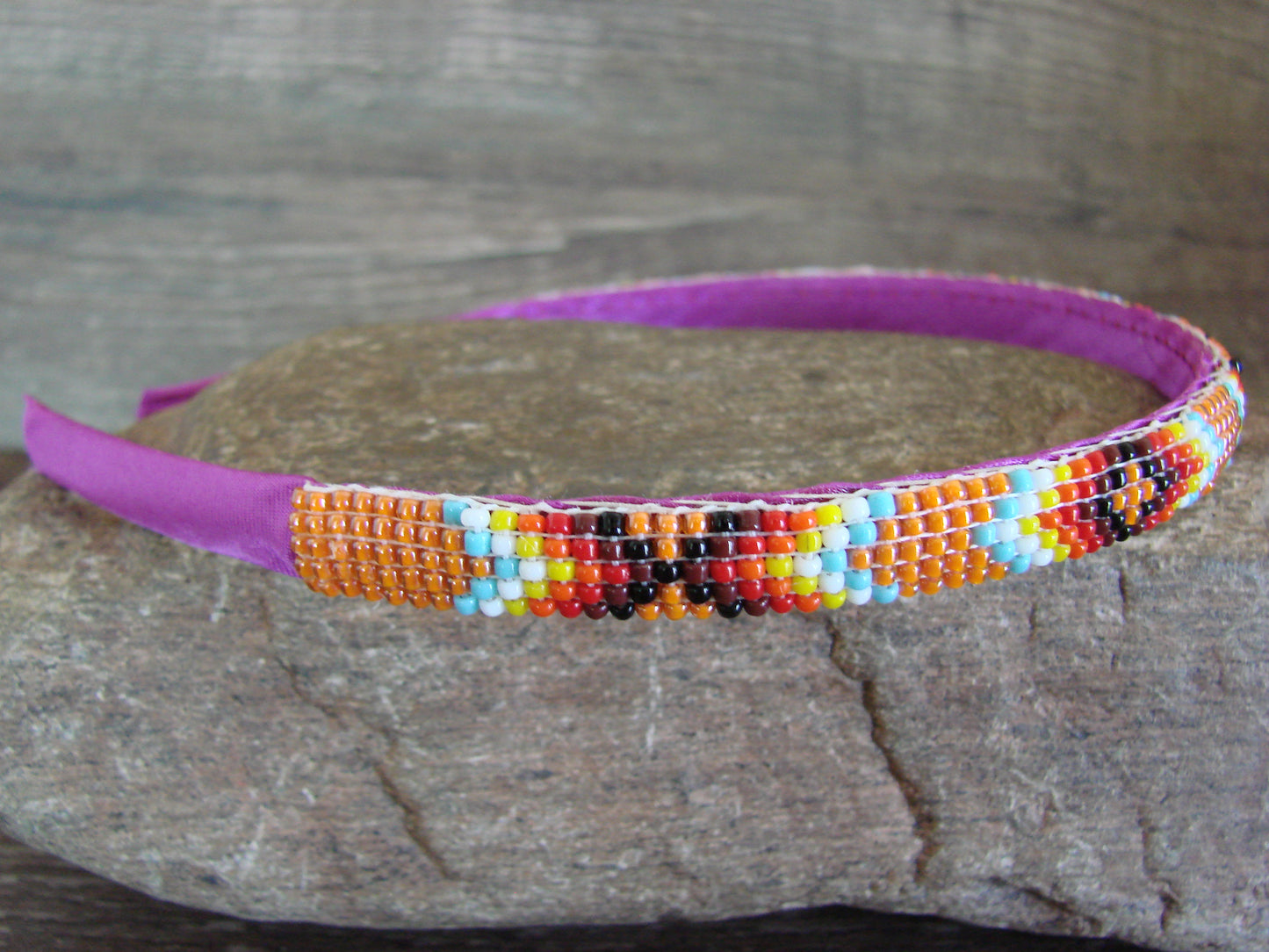 Navajo Indian Hand Beaded Head Band by Cleveland