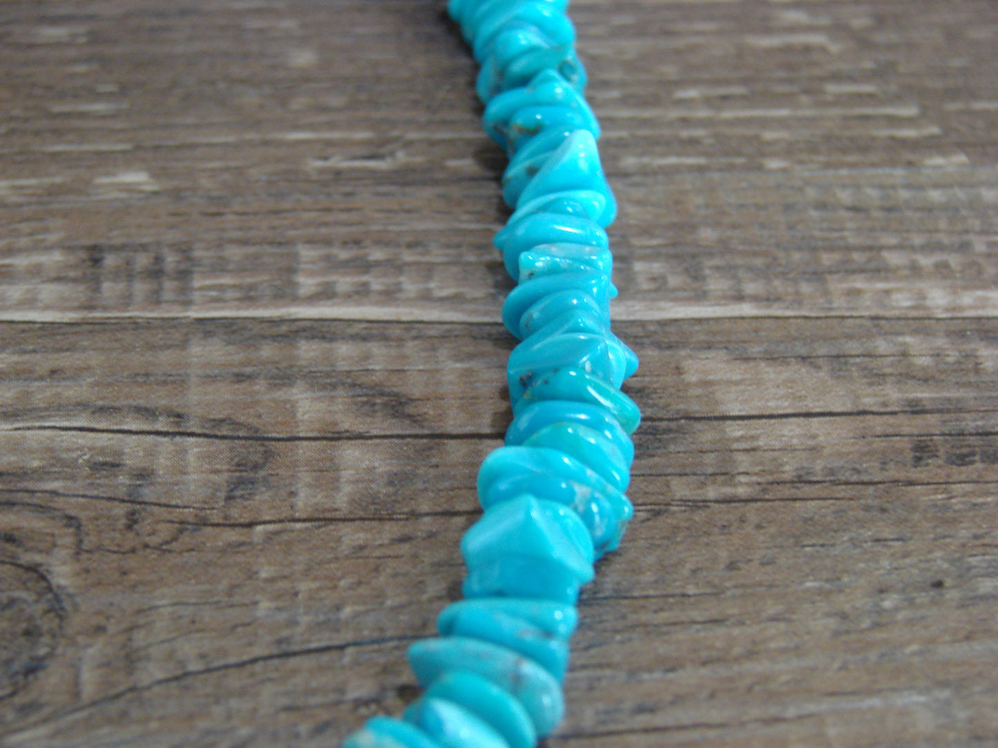 Native American Sterling Silver Adjustable Turquoise Nugget Stone Necklace by Coriz