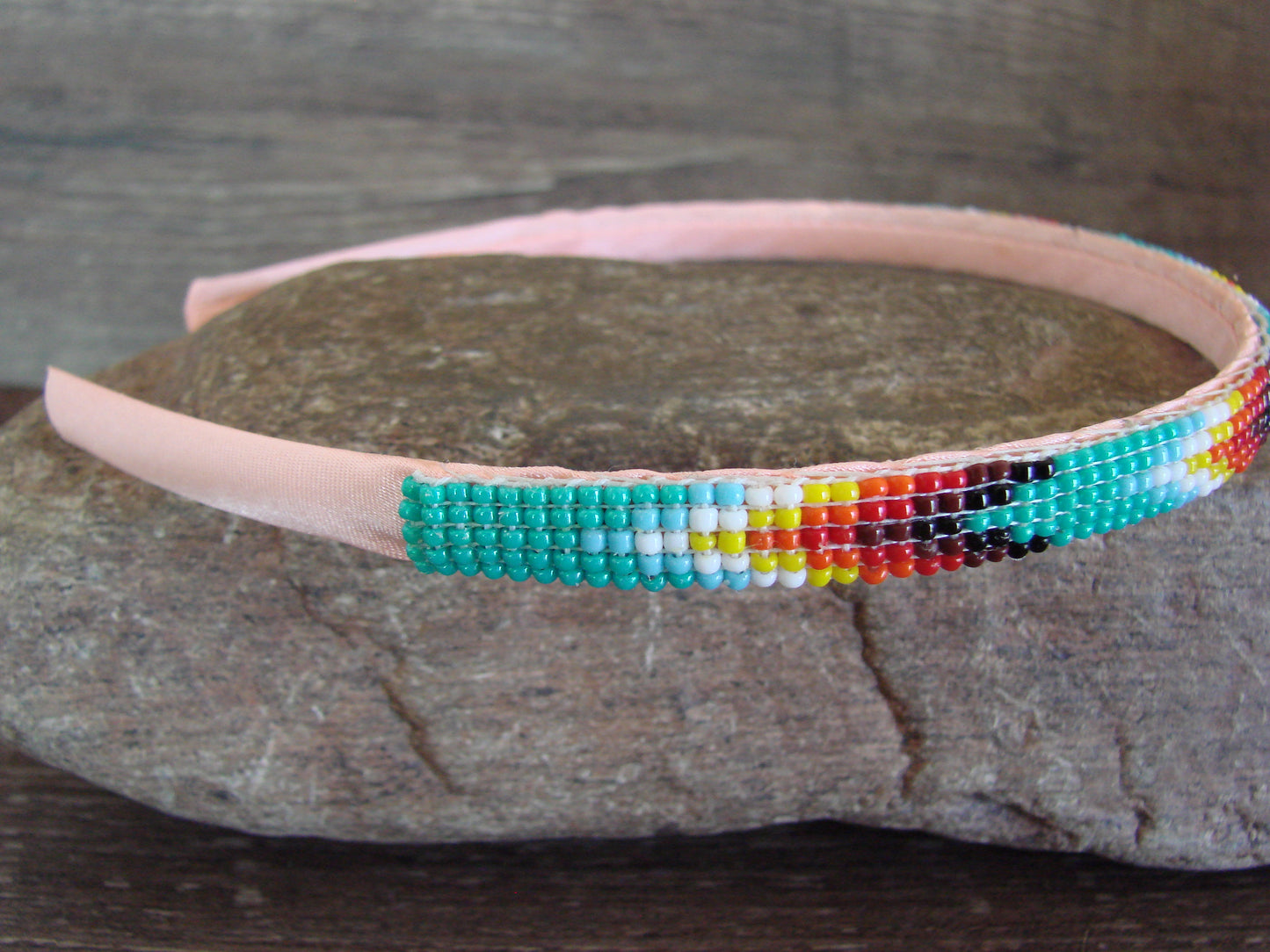 Navajo Indian Hand Beaded Head Band by Cleveland