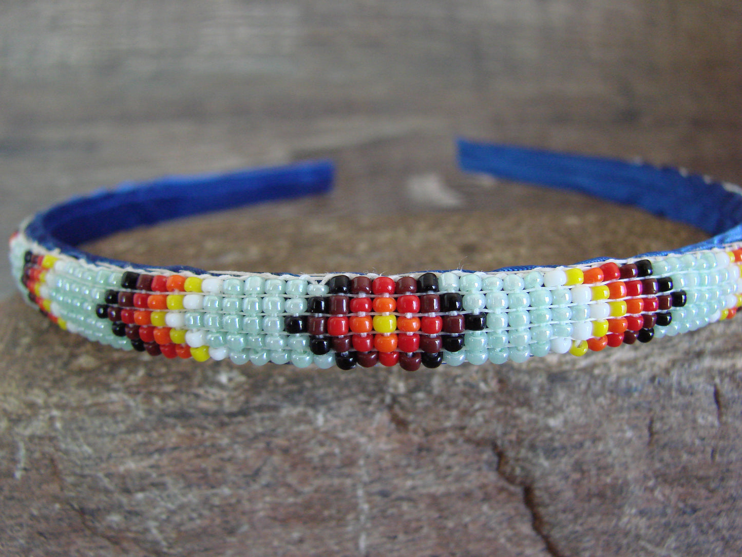 Navajo Indian Hand Beaded Head Band by Cleveland