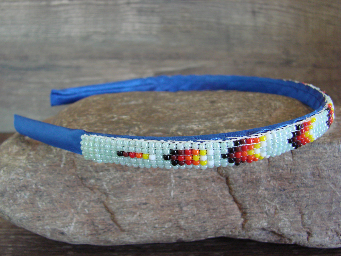 Navajo Indian Hand Beaded Head Band by Cleveland