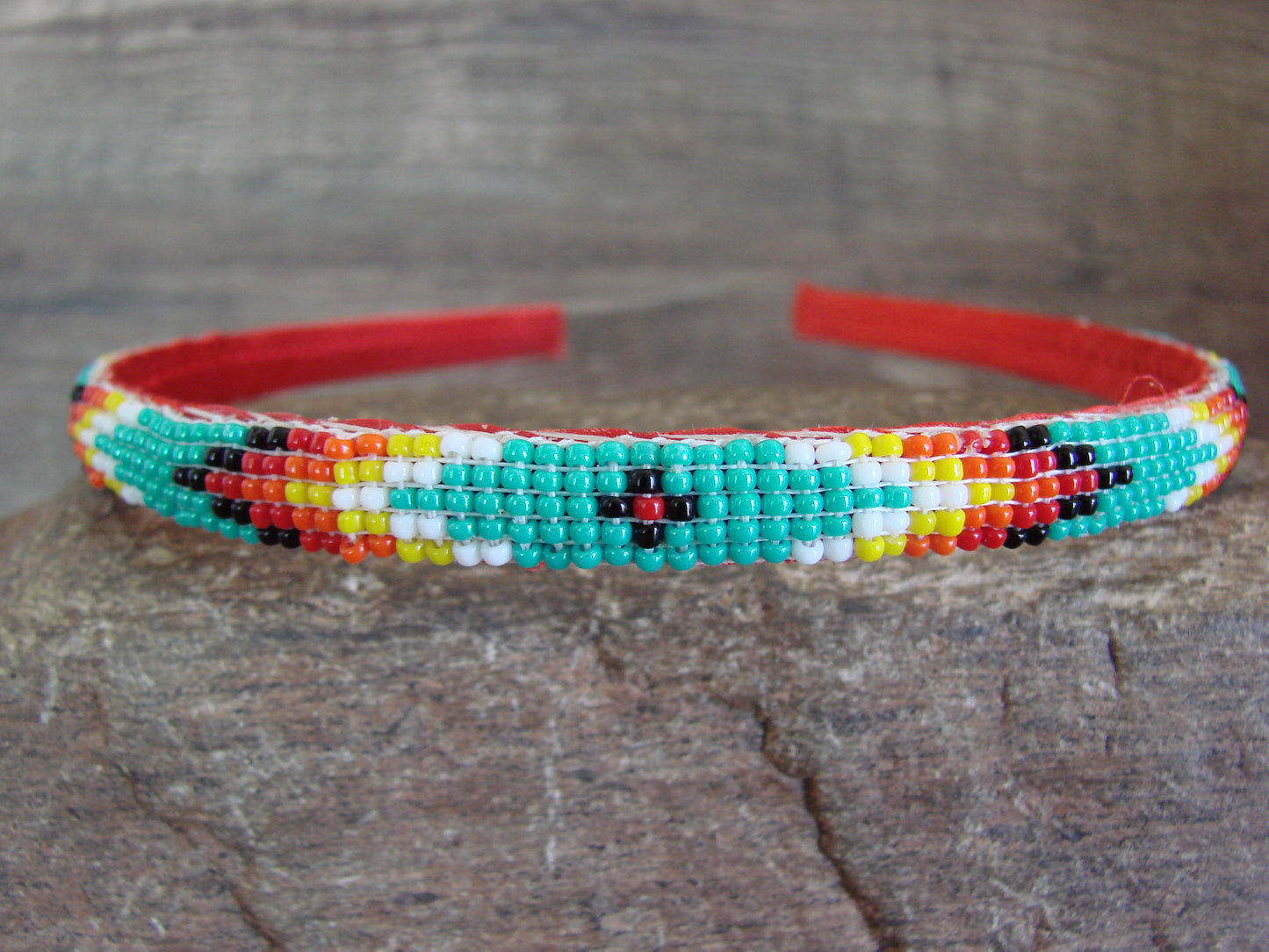 Navajo Indian Hand Beaded Head Band by Cleveland