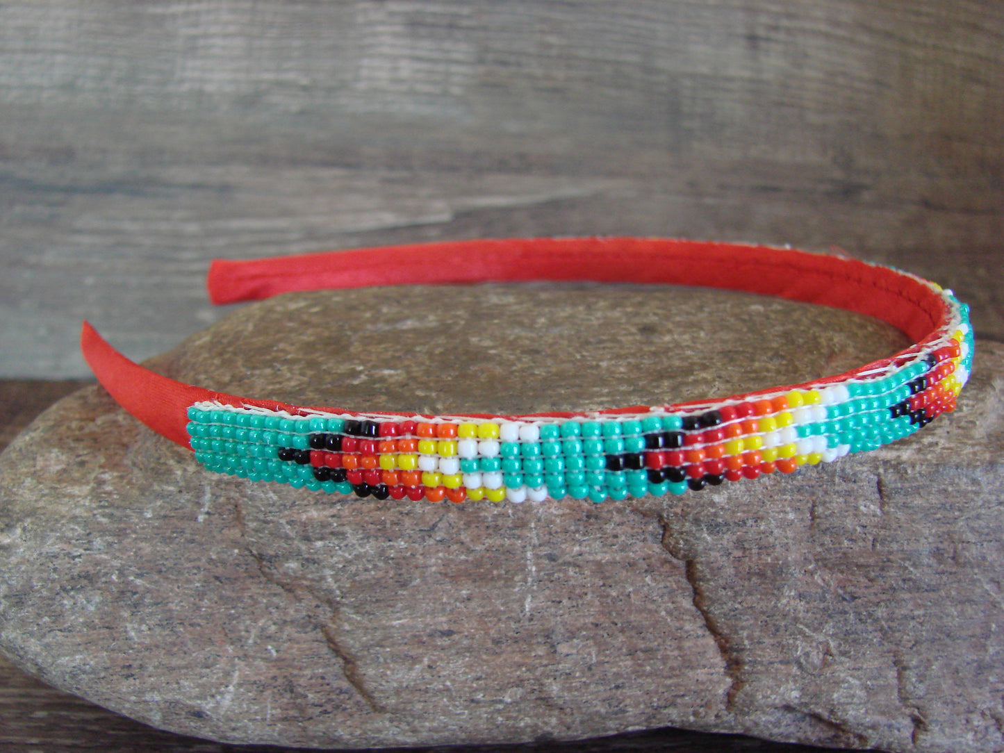 Navajo Indian Hand Beaded Head Band by Cleveland