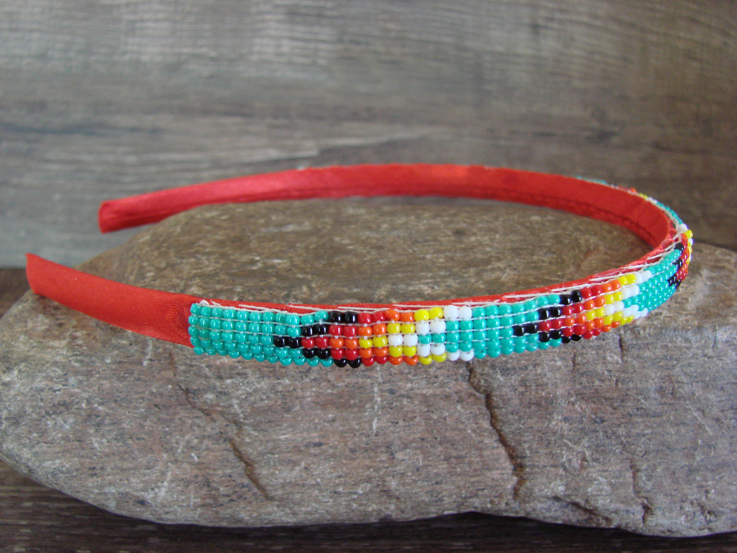 Navajo Indian Hand Beaded Head Band by Cleveland
