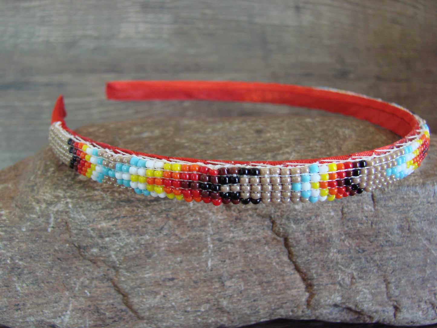 Navajo Indian Hand Beaded Head Band by Cleveland