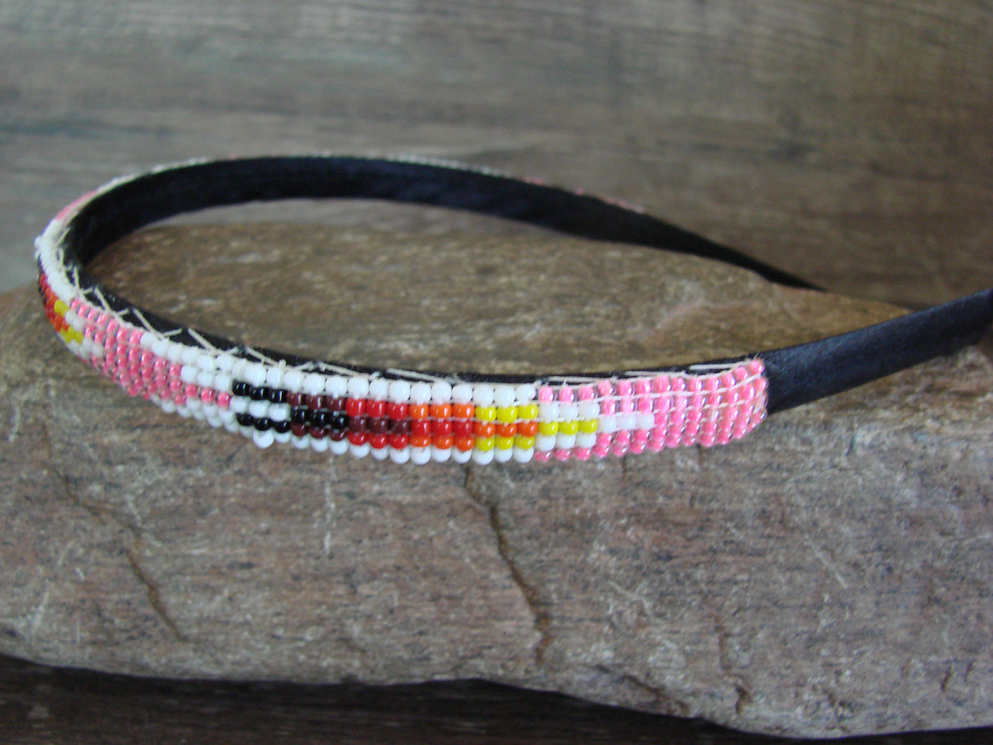 Navajo Indian Hand Beaded Head Band by Cleveland